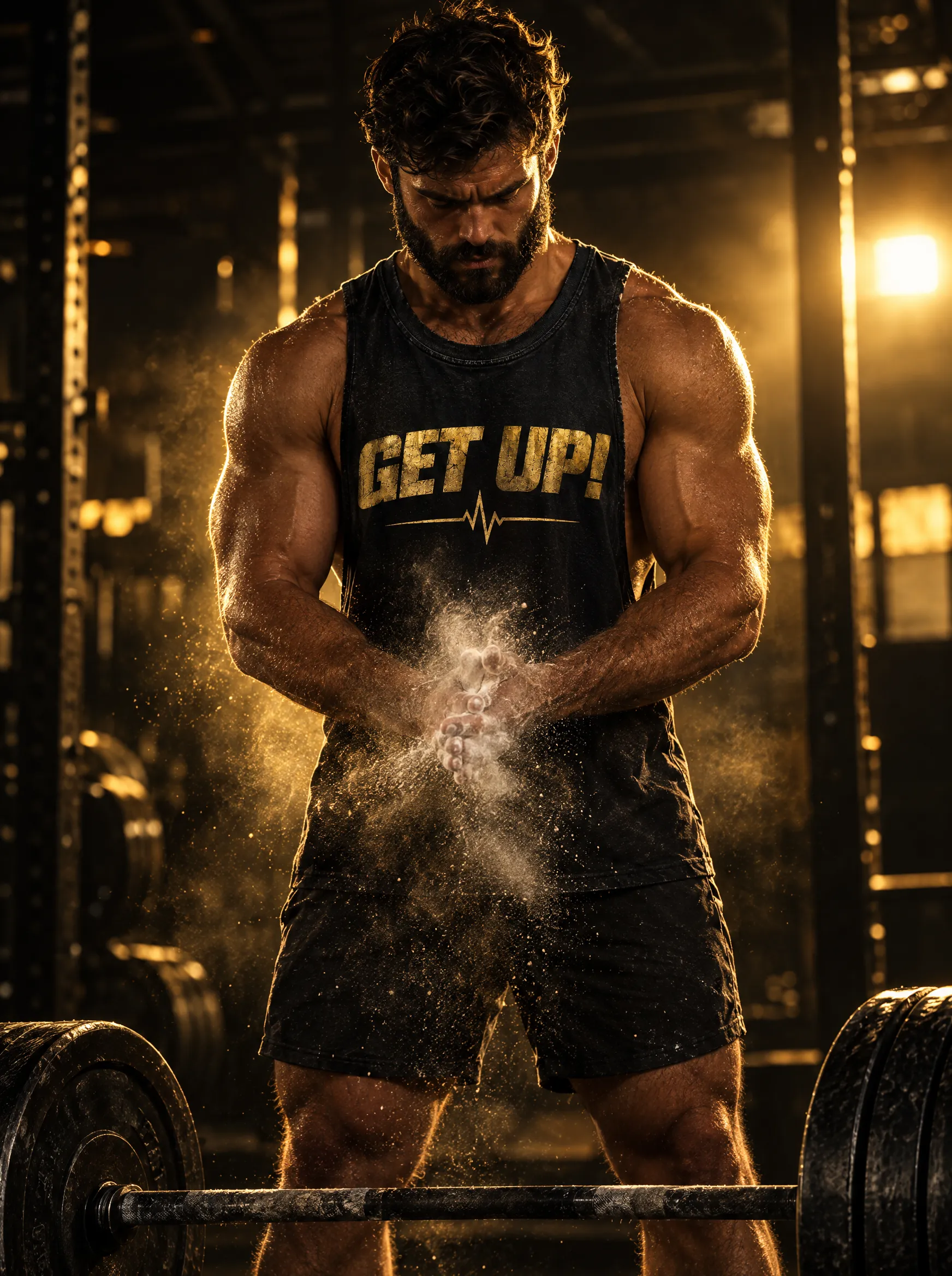 Iron Lifting Tank worn by an athlete