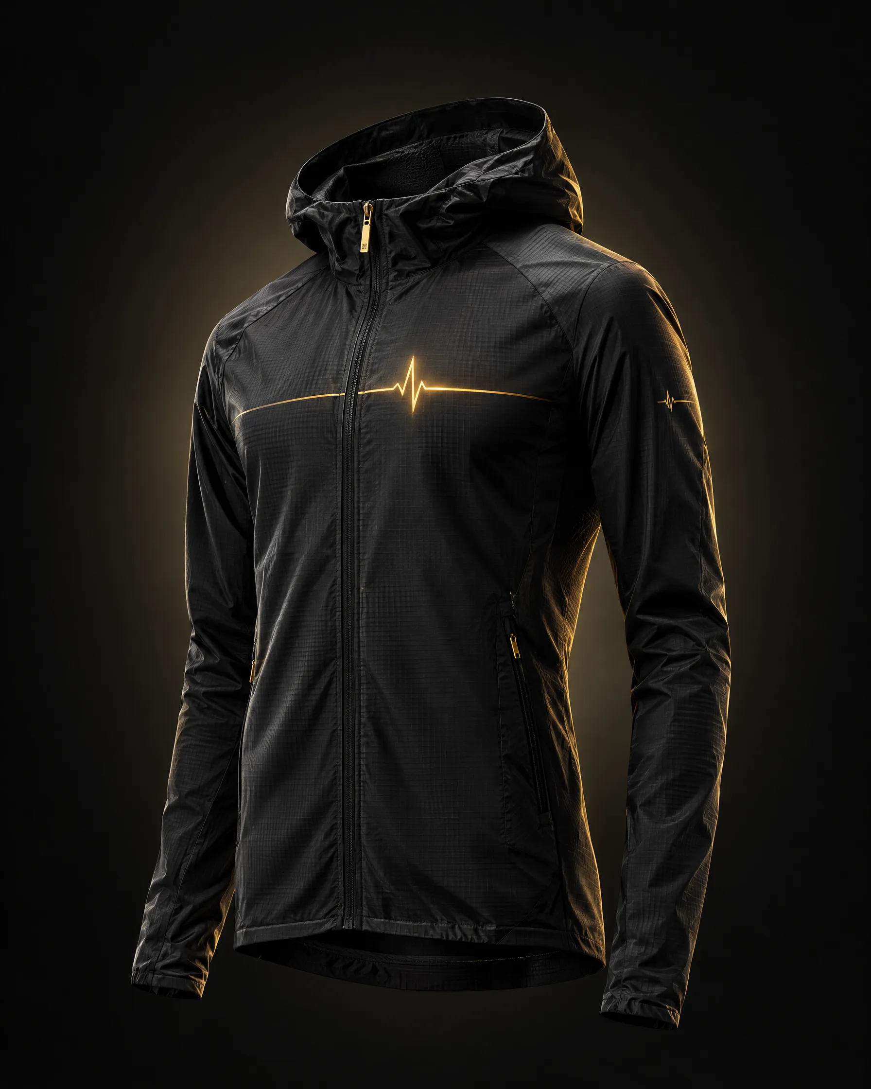 Dawn Run Shell in black and gold