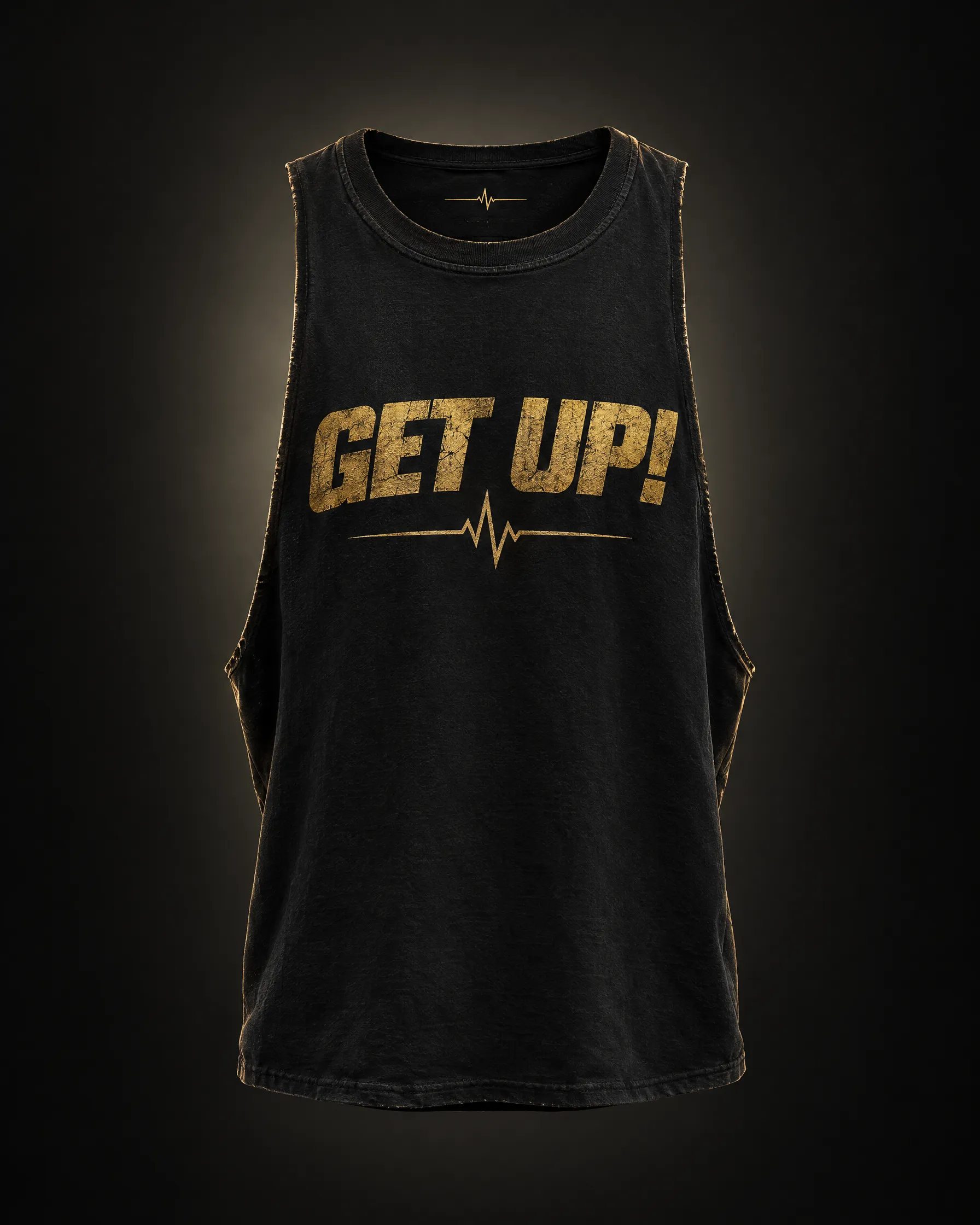 Iron Lifting Tank in black and gold