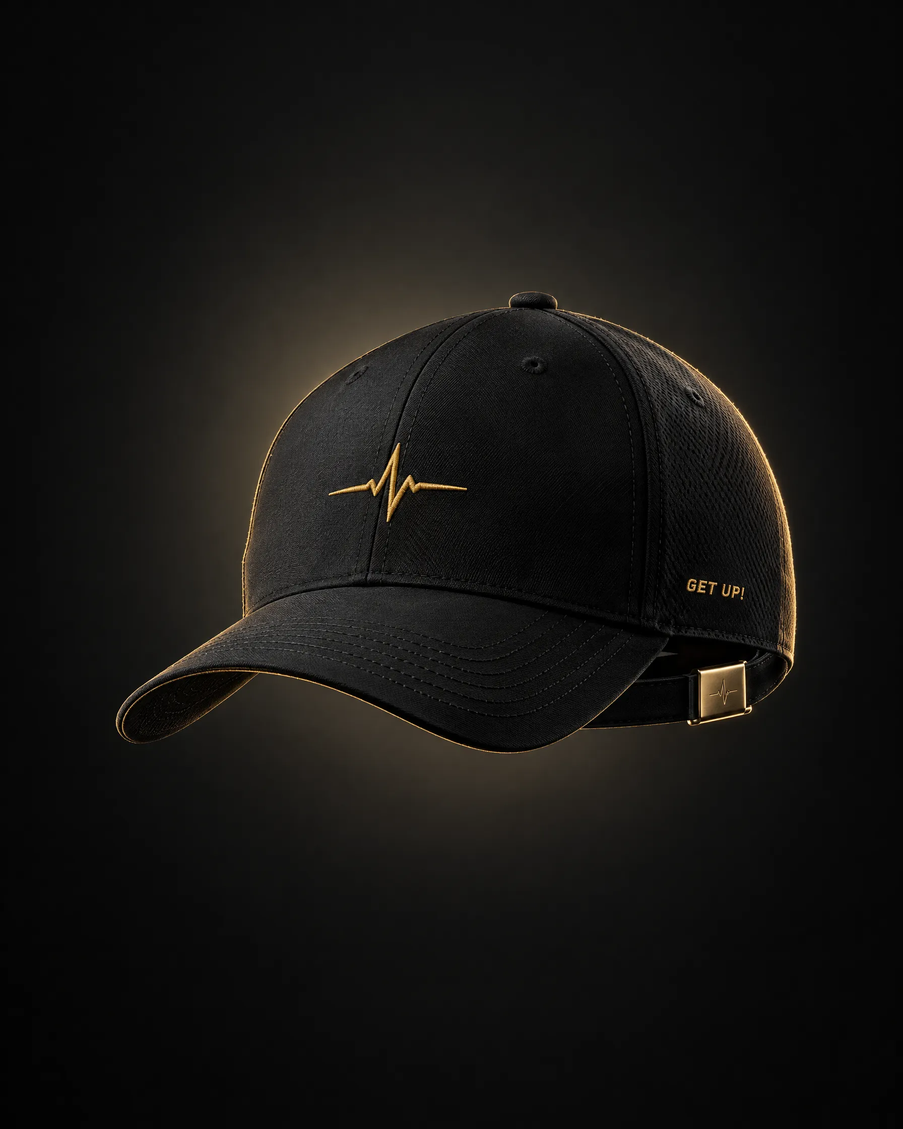 Pulse Performance Cap in black and gold